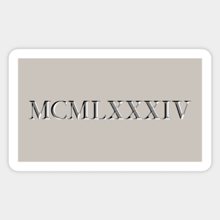 Roman Numeral 1984 Sticker